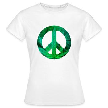 paix avec le chanvre - T-shirt Femme - blanc - Devant - AI Model Female 172 dark (172cm)