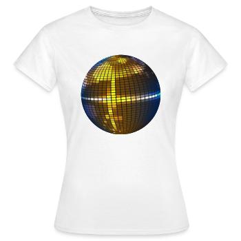Disco Kugel - Frauen T-Shirt - Weiß - Vorne - AI Model Female 172 dark (172cm)