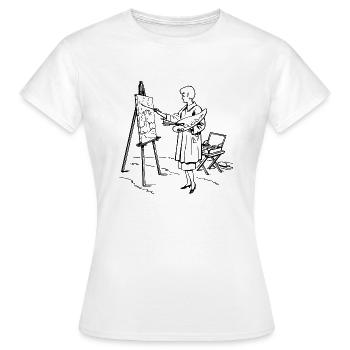 artiste - T-shirt Femme - blanc - Devant - AI Model Female 172 dark (172cm)