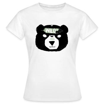 Ours sauvage - T-shirt Femme - blanc - Devant - AI Model Female 172 dark (172cm)