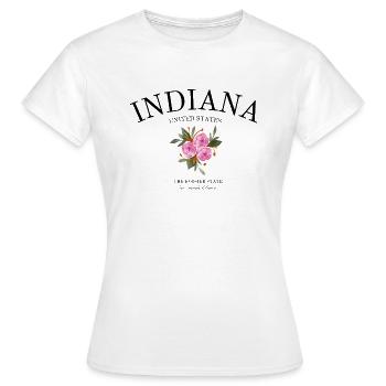 Indiana - Indianapolis - Hoosier State - T-shirt Femme - blanc - Devant - AI Model Female 172 dark (172cm)