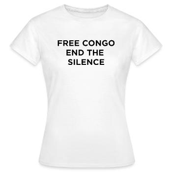 Congo libre – Mettre fin à l’injustice - T-shirt Femme - blanc - Devant - AI Model Female 172 dark (172cm)