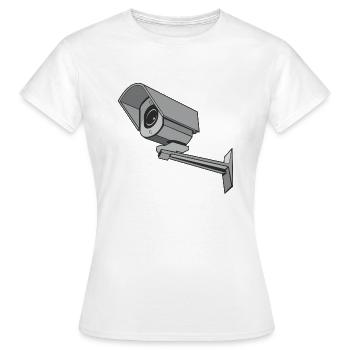 Überwachungskamera - Frauen T-Shirt - Weiß - Vorne - AI Model Female 172 dark (172cm)