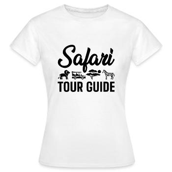 Guide touristique Safari - T-shirt Femme - blanc - Devant - AI Model Female 172 dark (172cm)