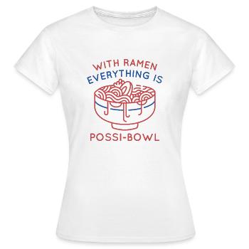 Avec Ramen Everything Is Possi-Bowl - T-shirt Femme - blanc - Devant - AI Model Female 172 dark (172cm)