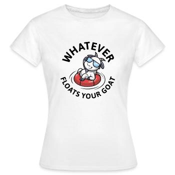 Tout ce qui flotte votre chèvre - T-shirt Femme - blanc - Devant - AI Model Female 172 dark (172cm)