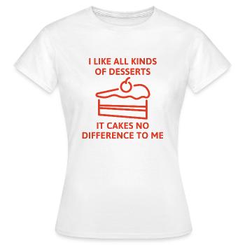 Ça ne fait aucune différence pour moi - T-shirt Femme - blanc - Devant - AI Model Female 172 dark (172cm)