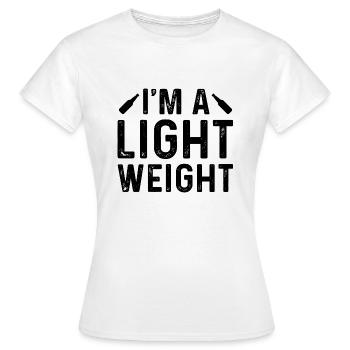 Je suis un poids léger - T-shirt Femme - blanc - Devant - AI Model Female 172 dark (172cm)
