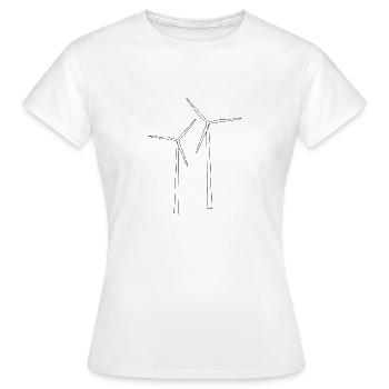 Windrad - Frauen T-Shirt - Weiß - Vorne - AI Model Female 172 dark (172cm)