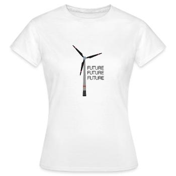 Windrad - Frauen T-Shirt - Weiß - Vorne - AI Model Female 172 dark (172cm)