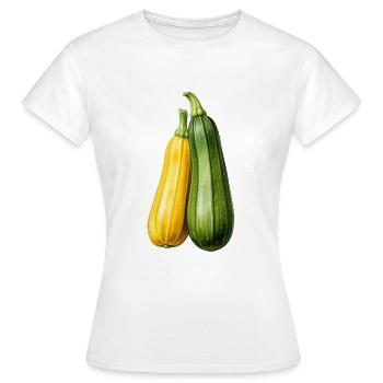Zucchini - Frauen T-Shirt - Weiß - Vorne - AI Model Female 172 dark (172cm)