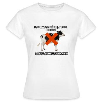 Gegen Kühe! - Frauen T-Shirt - Weiß - Vorne - AI Model Female 172 dark (172cm)