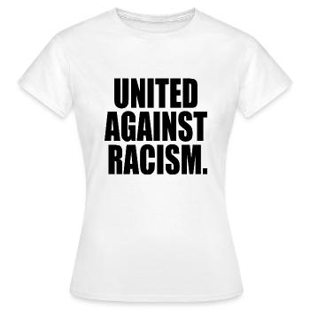 United against racism - T-shirt Femme - blanc - Devant - AI Model Female 172 dark (172cm)