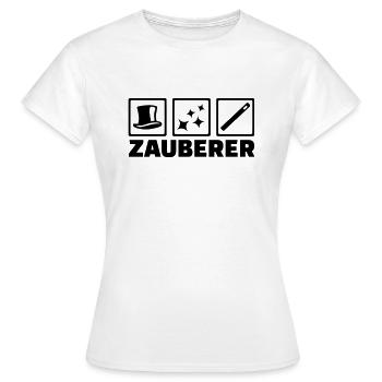 Zauberer - Frauen T-Shirt - Weiß - Vorne - AI Model Female 172 dark (172cm)