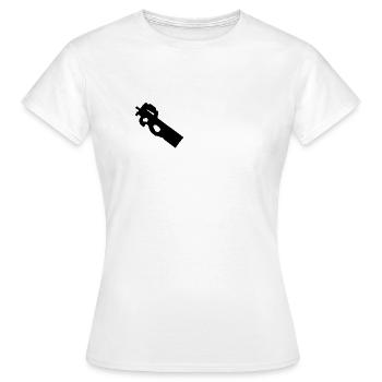 Waffe - P90 - Frauen T-Shirt - Weiß - Vorne - AI Model Female 172 dark (172cm)