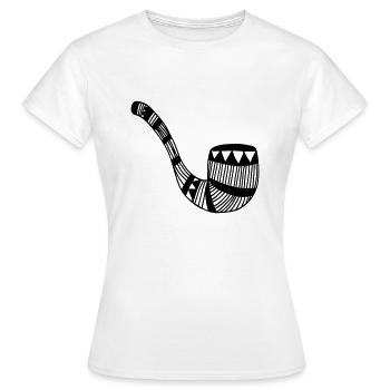 Pfeife, Vintage, Hamburg, See, Seefahrt - Frauen T-Shirt - Weiß - Vorne - AI Model Female 172 dark (172cm)