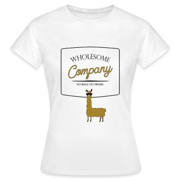 Compagnie Sain Lama - T-shirt Femme - blanc - Devant - AI Model Female 172 dark (172cm)