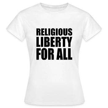 religious liberty for all - Women's T-Shirt - white - Front - AI Model Female 172 dark (172cm)