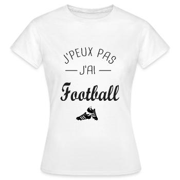 J'peux pas j ai Football joueur footballeur foot - T-shirt Femme - blanc - Devant - AI Model Female 172 dark (172cm)
