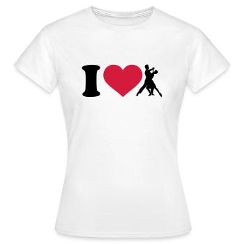 I love Danser - T-shirt Femme - blanc - Devant - AI Model Female 172 dark (172cm)