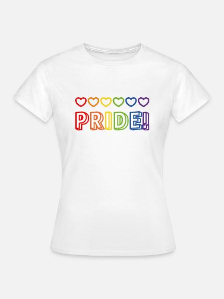 Pride Regenbogenherzen - Frauen T-Shirt - Weiß