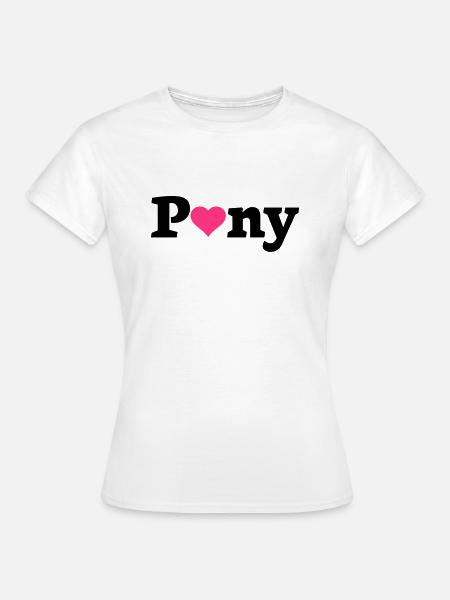 Pony Herz - Frauen T-Shirt - Weiß
