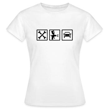 Lackierer - Frauen T-Shirt - Weiß - Vorne - AI Model Female 172 dark (172cm)