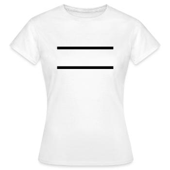 Lines / / slashes / / double line / / double / / - Women's T-Shirt - white - Front - AI Model Female 172 dark (172cm)