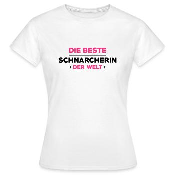Schnarcher Schnarcherin Schnarchen Schlaf Humor - Frauen T-Shirt - Weiß - Vorne - AI Model Female 172 dark (172cm)