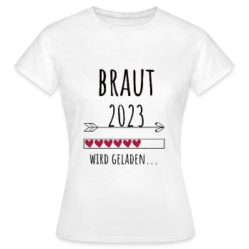 Zukünftige Braut 2023 Hochzeit Bride to be - Frauen T-Shirt - Weiß - Vorne - AI Model Female 172 dark (172cm)