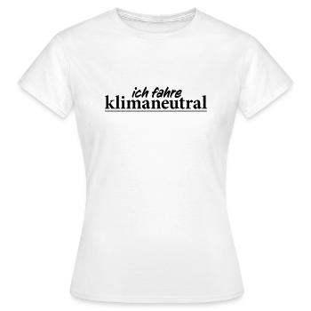 Je conduis un climat neutre - vélo durable - T-shirt Femme - blanc - Devant - AI Model Female 172 dark (172cm)