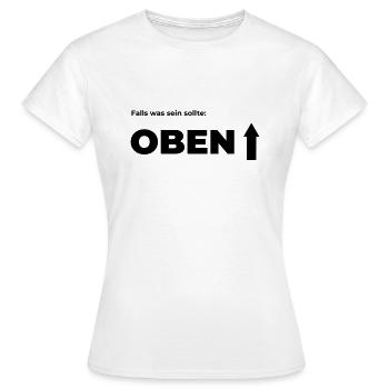 OBEN - Frauen T-Shirt - Weiß - Vorne - AI Model Female 172 dark (172cm)