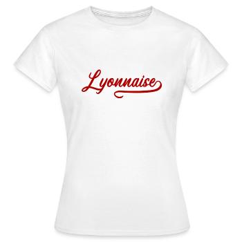 Lyonnaise - T-shirt Femme - blanc - Devant - AI Model Female 172 dark (172cm)