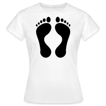 Feet - Women's T-Shirt - white - Front - AI Model Female 172 dark (172cm)