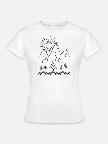 Camping - Frauen T-Shirt - Weiß