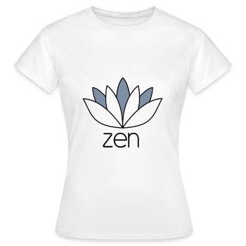 ZEN - Frauen T-Shirt - Weiß - Vorne - AI Model Female 172 dark (172cm)