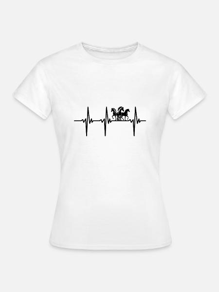 Herzschlag für stolze Wildpferde - Frauen T-Shirt - Weiß