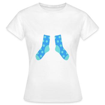 Socks - Women's T-Shirt - white - Front - AI Model Female 172 dark (172cm)