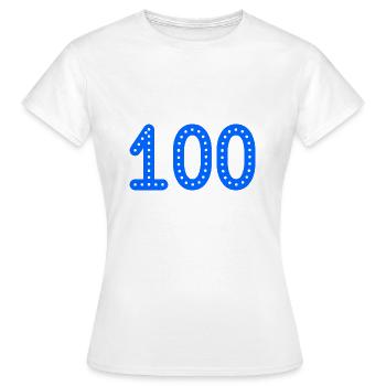 100 ANS. 100e ANNIVERSAIRE. ANNIVERSAIRE 100 ANS. - T-shirt Femme - blanc - Devant - AI Model Female 172 dark (172cm)