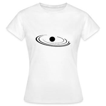 Planètes théoriques en orbite autour du Soleil - T-shirt Femme - blanc - Devant - AI Model Female 172 dark (172cm)