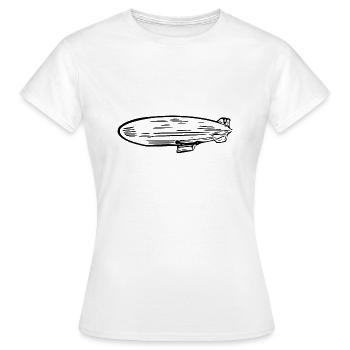 Zeppelin Luftschiff Fan Design - Frauen T-Shirt - Weiß - Vorne - AI Model Female 172 dark (172cm)