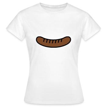 Bratwurst - Frauen T-Shirt - Weiß - Vorne - AI Model Female 172 dark (172cm)