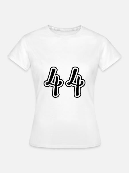 44 Zahl nummer - Frauen T-Shirt - Weiß