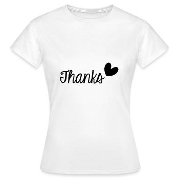 VIELEN DANK. DANKE. VIELEN DANK. JAHRESTAG. GEBURT. - Frauen T-Shirt - Weiß - Vorne - AI Model Female 172 dark (172cm)