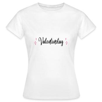 Valentinstag Motiv funkeln ,Valentinstagsgeschenk - Frauen T-Shirt - Weiß - Vorne - AI Model Female 172 dark (172cm)