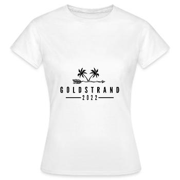 Goldstrand 2022 - Frauen T-Shirt - Weiß - Vorne - AI Model Female 172 dark (172cm)