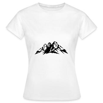 Berge Icon - Frauen T-Shirt - Weiß - Vorne - AI Model Female 172 dark (172cm)