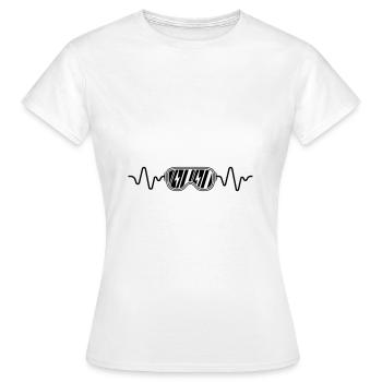 fréquence de ski - T-shirt Femme - blanc - Devant - AI Model Female 172 dark (172cm)