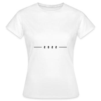 2022 strich - Frauen T-Shirt - Weiß - Vorne - AI Model Female 172 dark (172cm)