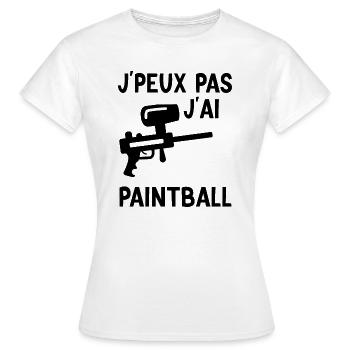 Paintball - Fan de Paintball - T-shirt Femme - blanc - Devant - AI Model Female 172 dark (172cm)